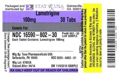 LAMOTRIGINE 100mg_802.jpg Label Image 100mg - LAMOTRIGINE 100mg 802